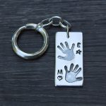 Double Handprint Keyring